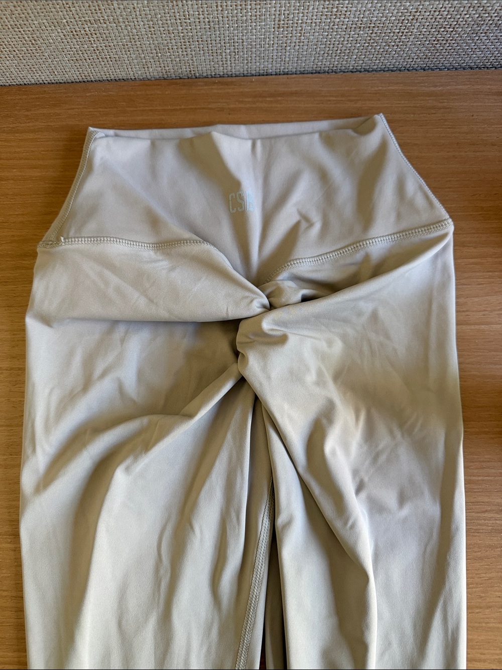 High-Waist Leggings in Light Beige
